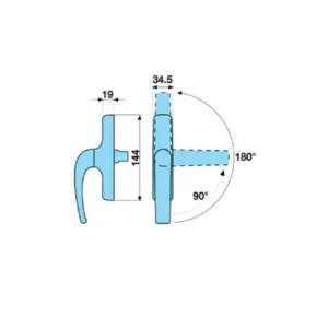 Alternative view of Maniglia Cremonese per Ribalta
