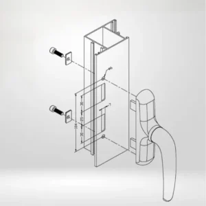 Maniglia cremonese per infisso R40 o taglio termico